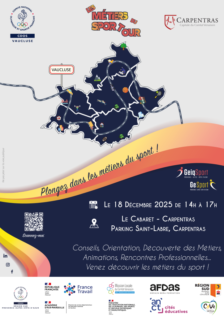 Forum des Métiers du Sport affiche lmdst v2025 84 après midi