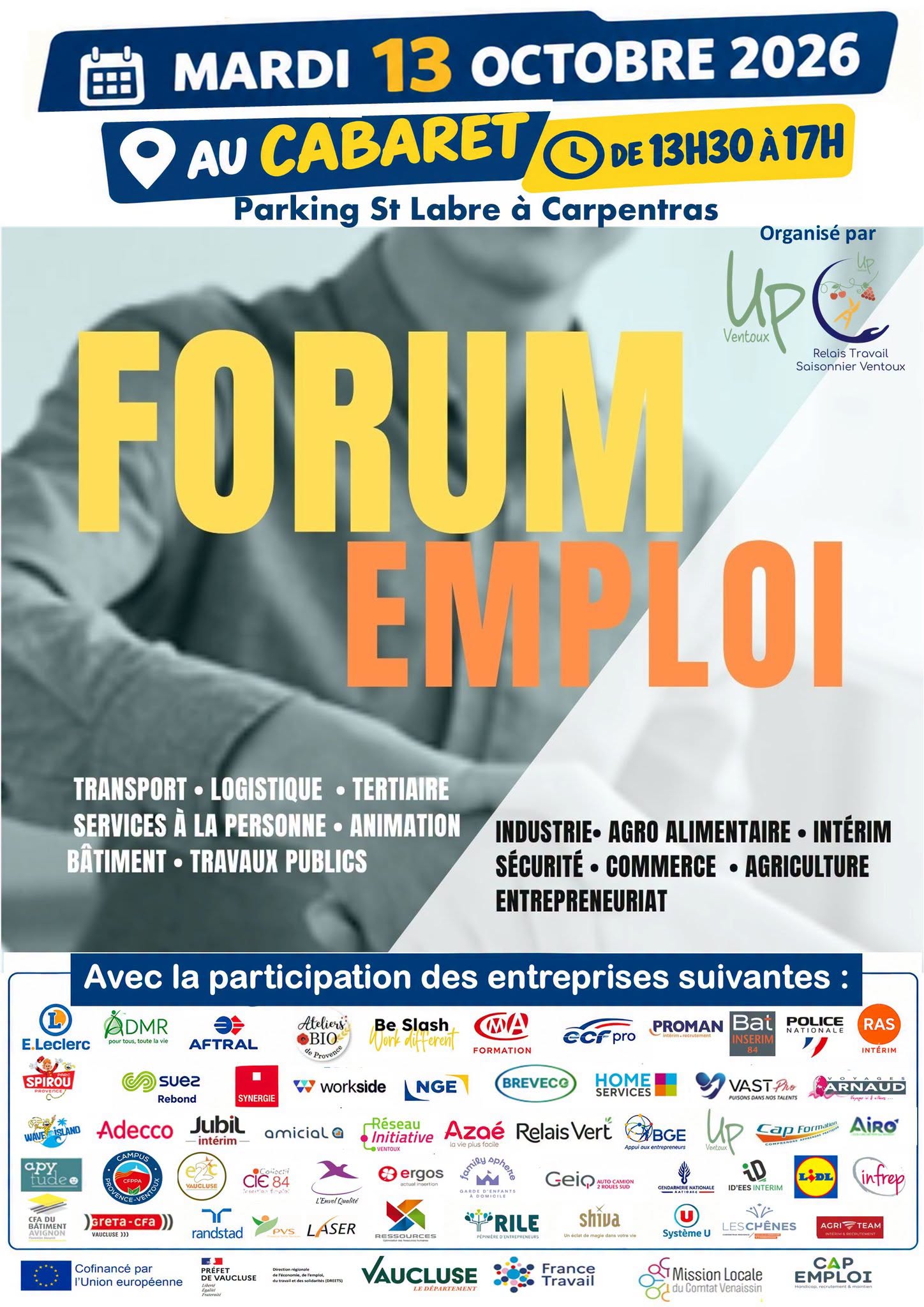 Forum Emploi le 13 octobre prochain !
